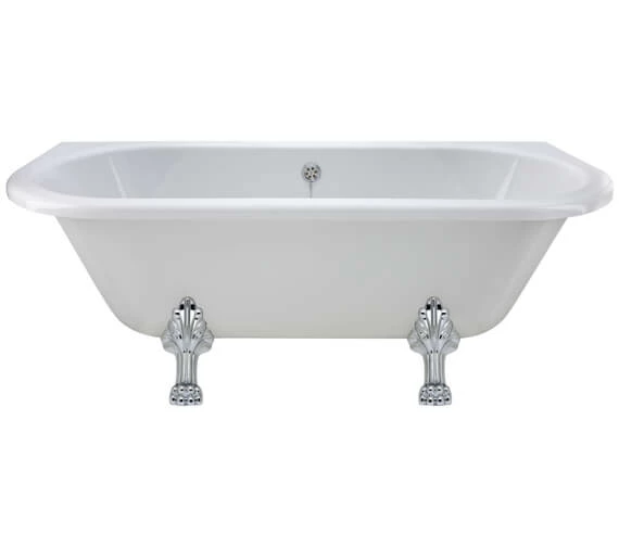 Hudson Reed Kenton 1700 X 750mm Back-To-Wall Freestanding White Acrylic Bath With Legs 4 Hudson Reed Kenton 1700 X 750mm Back-To-Wall Freestanding White Acrylic Bath With Legs - Image 4