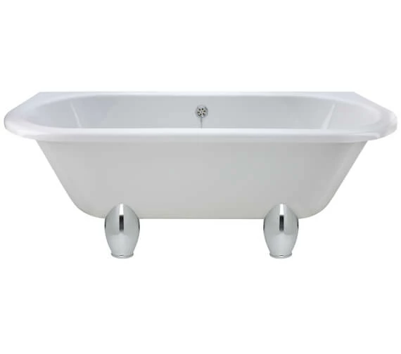 Hudson Reed Kenton 1700 X 750mm Back-To-Wall Freestanding White Acrylic Bath With Legs 5 Hudson Reed Kenton 1700 X 750mm Back-To-Wall Freestanding White Acrylic Bath With Legs - Image 5