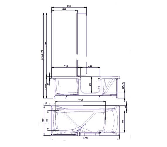 Trojan Style Easy Access Shower Bath With Bath Screen And Twin Waste 2 Trojan Style Easy Access Shower Bath With Bath Screen And Twin Waste - Image 2