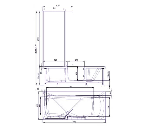 Trojan Style Easy Access Shower Bath With Bath Screen And Twin Waste 3 Trojan Style Easy Access Shower Bath With Bath Screen And Twin Waste - Image 3