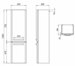 Tavistock Compass 350 X 1200mm Two Door Wall Hung Storage Column Unit 10 Tavistock Compass 350 X 1200mm Two Door Wall Hung Storage Column Unit -UK Bathroom Products Sales 2024 M700 2022 8 16 10 3 24 404