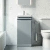 Saneux Air One Door Floor Standing 400mm Unit With Basin And Waste Trap