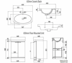 Tavistock Tempo 650mm Oxford Blue Freestanding Unit With Basin -UK Bathroom Products Sales 2024 M700 2022 8 4 15 10 3 59