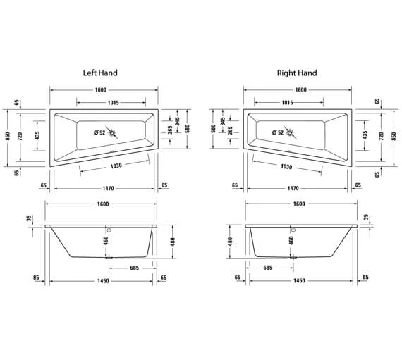 Duravit No.1 1600 X 850mm Trapezoidal Corner Bath With Backrest Slope 2 Duravit No.1 1600 X 850mm Trapezoidal Corner Bath With Backrest Slope - Image 2