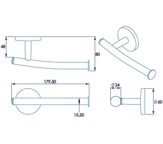 Croydex Hampstead Chrome Toilet Roll Holder 3 Croydex Hampstead Chrome Toilet Roll Holder - Image 3