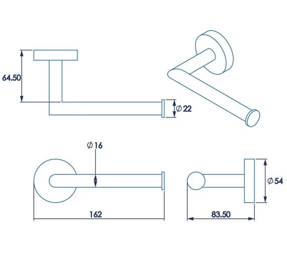 Croydex Epsom Flexi-Fix Chrome Toilet Roll Holder 3 Croydex Epsom Flexi-Fix Chrome Toilet Roll Holder - Image 3