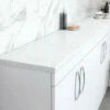 Nuance 3050 X 28mm Q3-Q10 White Quartz Laminate Bathroom Worktop