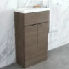 Hudson Reed Fusion 500mm Floor-Standing Slimline Vanity Unit And Basin