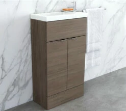 Hudson Reed Fusion 500mm Floor-Standing Slimline Vanity Unit And Basin