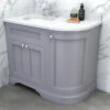 Burlington Freestanding 1000mm Left Hand Curved Corner Vanity Unit