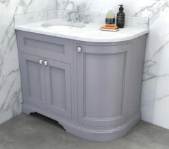 Burlington Freestanding 1000mm Left Hand Curved Corner Vanity Unit