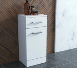 Nuie Mayford 350mm Wide Laundry Basket Furniture Unit White