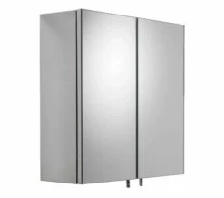 Croydex Avon Stainless Steel Double Door Small Mirror Cabinet