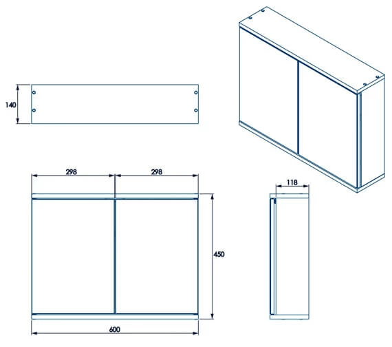 Croydex Simplicity Self Assembly White 2 Door Mirror Cabinet 3 Croydex Simplicity Self Assembly White 2 Door Mirror Cabinet - Image 3