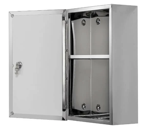 Croydex Trent Stainless Steel Lockable Medicine Cabinet 6 Croydex Trent Stainless Steel Lockable Medicine Cabinet - Image 6
