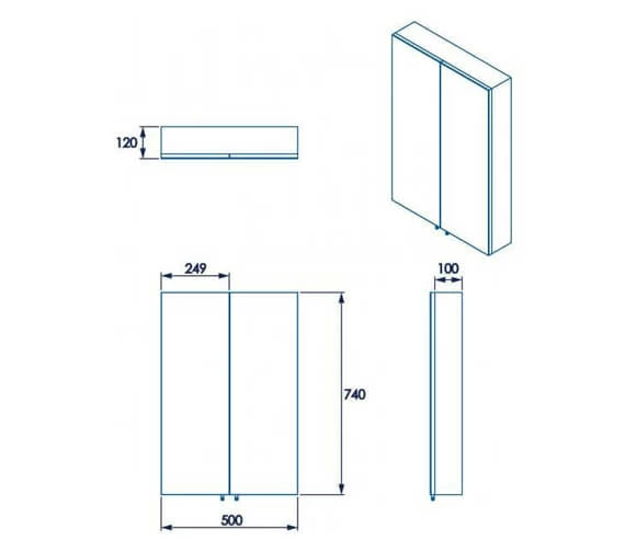 Croydex Colorado Stainless Steel Double Door Large Mirror Cabinet 3 Croydex Colorado Stainless Steel Double Door Large Mirror Cabinet - Image 3