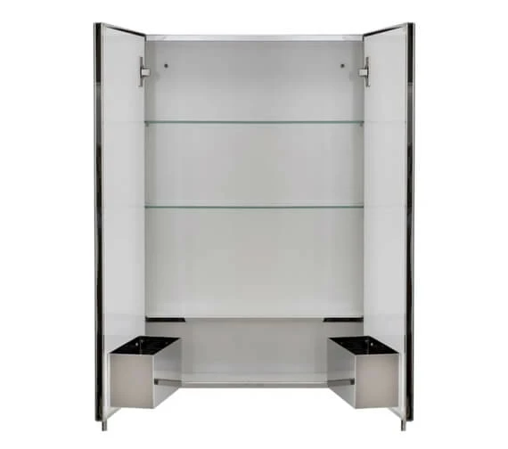 Croydex Colorado Stainless Steel Double Door Large Mirror Cabinet 6 Croydex Colorado Stainless Steel Double Door Large Mirror Cabinet - Image 6