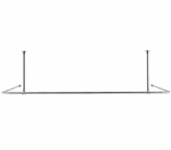 Croydex Premier U-Shaped Chrome Shower Curtain Rod