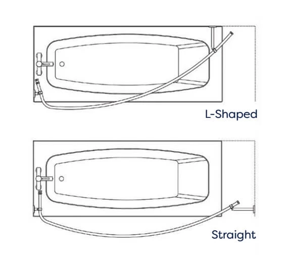 Croydex Luxury Curved Chrome Shower Curtain Rail Rod 6 Croydex Luxury Curved Chrome Shower Curtain Rail Rod - Image 6