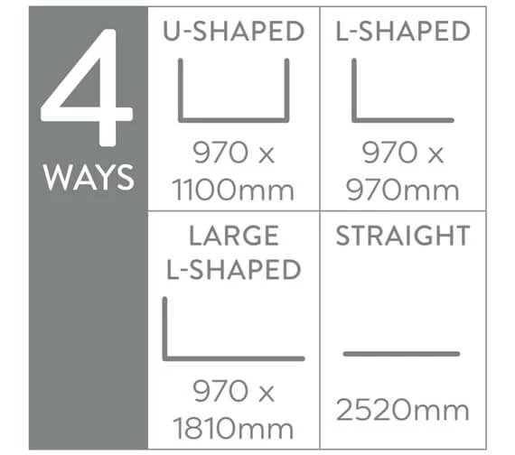 Croydex Fineline Chrome Modular Rod Kit 4 Croydex Fineline Chrome Modular Rod Kit - Image 4