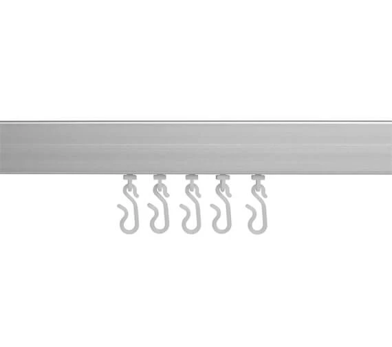 Croydex Professional Profile 400 Straight Silver Shower Rail 2 Croydex Professional Profile 400 Straight Silver Shower Rail - Image 2