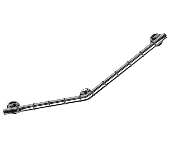 Croydex Assistive Grab N Grip 905mm Chrome Angled Grab Bar 2 Croydex Assistive Grab N Grip 905mm Chrome Angled Grab Bar - Image 2