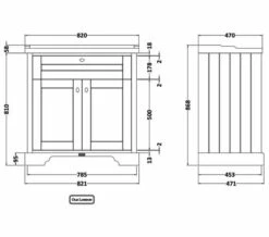 Hudson Reed Old London 2 Door Floor Standing Vanity Unit And Basin -UK Bathroom Products Sales 2024 M700 2023 1 14 7 8 1 716
