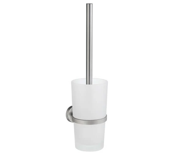 Smedbo Home Chrome Toilet Brush With Frosted Glass Container 4 Smedbo Home Chrome Toilet Brush With Frosted Glass Container - Image 4