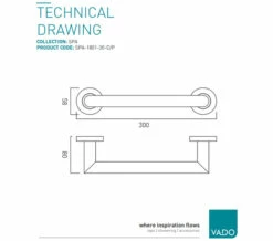 Vado Spa 300mm Chrome Wall Mounted Grab Or Towel Rail -UK Bathroom Products Sales 2024 M700 2023 2 3 13 20 13 17