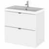 Hudson Reed Fusion Wall Hung Full Depth 2 Drawer Vanity Unit And Basin