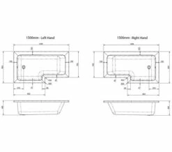 Nuie Square L-Shaped Shower Bath 6 Nuie Square L-Shaped Shower Bath -UK Bathroom Products Sales 2024 M700 2023 4 14 5 56 31 137