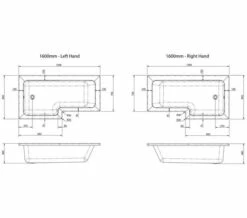 Nuie Square L-Shaped Shower Bath 7 Nuie Square L-Shaped Shower Bath -UK Bathroom Products Sales 2024 M700 2023 4 14 5 56 56 293