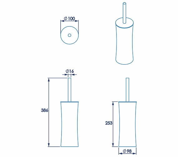 Croydex Modular Stainless Steel Toilet Brush And Holder 3 Croydex Modular Stainless Steel Toilet Brush And Holder - Image 3