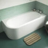 Nuie Crescent 1700 X 725mm White Back-To-Wall Bath