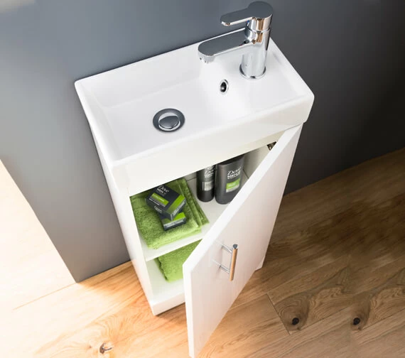 Nuie Vault 405 X 861mm Single Door Floor Standing Compact Unit And Basin 9 Nuie Vault 405 X 861mm Single Door Floor Standing Compact Unit And Basin - Image 9