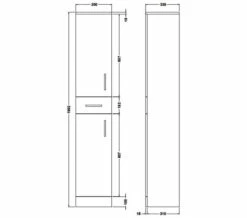 Nuie Mayford 350mm Wide Floor Standing White Tallboy Unit -UK Bathroom Products Sales 2024 M700 2023 5 20 9 1 55 834