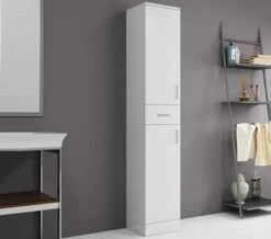 Nuie Mayford 350mm Wide Floor Standing White Tallboy Unit -UK Bathroom Products Sales 2024 M700 2023 5 20 9 38 9 351