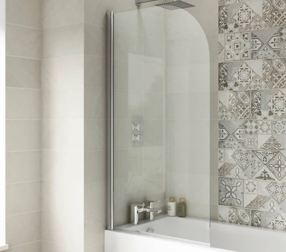 Nuie 1430mm High Straight Bath Screen 1 Nuie 1430mm High Straight Bath Screen