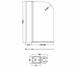 Nuie 1430mm High Straight Bath Screen 16 Nuie 1430mm High Straight Bath Screen -UK Bathroom Products Sales 2024 M700 2023 5 23 12 24 7 691