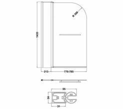 Nuie 1430mm High Straight Bath Screen 18 Nuie 1430mm High Straight Bath Screen -UK Bathroom Products Sales 2024 M700 2023 5 23 12 25 0 559