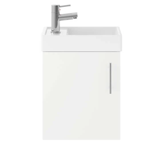 Nuie Vault 400mm Wide Single Door Wall Hung Unit And Basin 2 Nuie Vault 400mm Wide Single Door Wall Hung Unit And Basin - Image 2