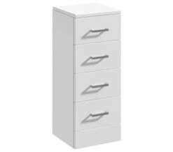 Nuie Mayford 300 X 766mm 4 Drawer Floor-Standing Gloss White Furniture Unit -UK Bathroom Products Sales 2024 M700 2023 5 27 12 16 38 896