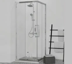 Ideal Standard I-Life Corner Entry Enclosure With Bright Silver Profile