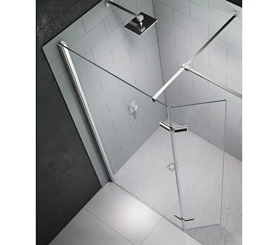 Merlyn 8 Series Wetroom Panel With Hinged Swivel Panel 3 Merlyn 8 Series Wetroom Panel With Hinged Swivel Panel - Image 3