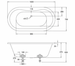 Burlington Windsor White Freestanding Double Ended Bath 9 Burlington Windsor White Freestanding Double Ended Bath -UK Bathroom Products Sales 2024 M700 2023 7 14 11 6 18 746