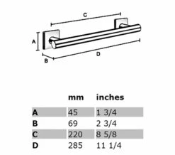 Smedbo House 284mm Grab Bar 6 Smedbo House 284mm Grab Bar -UK Bathroom Products Sales 2024 QS S161 2 mn