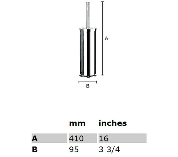 Smedbo Outline Free Standing Polished Chrome Toilet Brush And Holder 3 Smedbo Outline Free Standing Polished Chrome Toilet Brush And Holder - Image 3