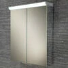 HIB Flare Double Door LED Top Illuminated Mirror Cabinet 600 X 700mm