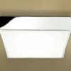HIB Inertia LED Illuminated Square Chrome Ceiling Light - 0680