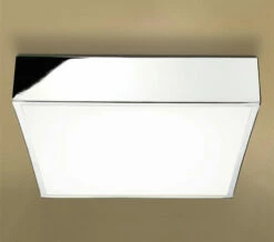 HIB Inertia LED Illuminated Square Chrome Ceiling Light - 0680